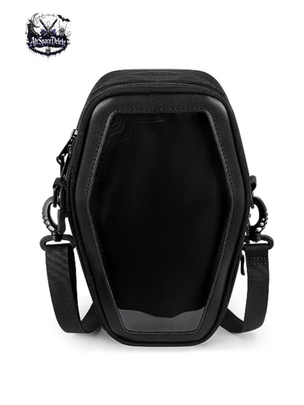 Coffin Ita Bag Gothic Crossbody Purse PVC Oxford Display Pin Bag